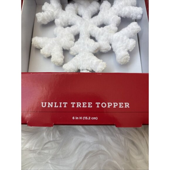 Wondershop Target Unlit Tree Topper 6 “ White Snowflake - Picture 4 of 8